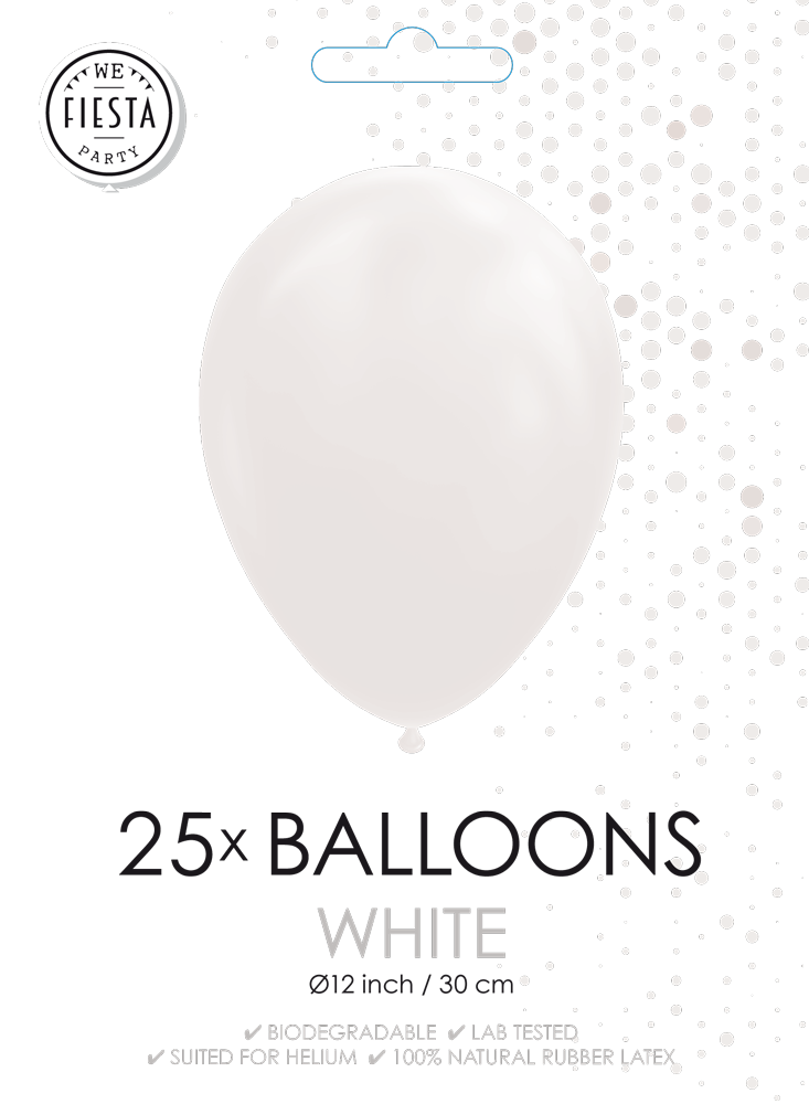 25 Ballonnen 12″ Wit