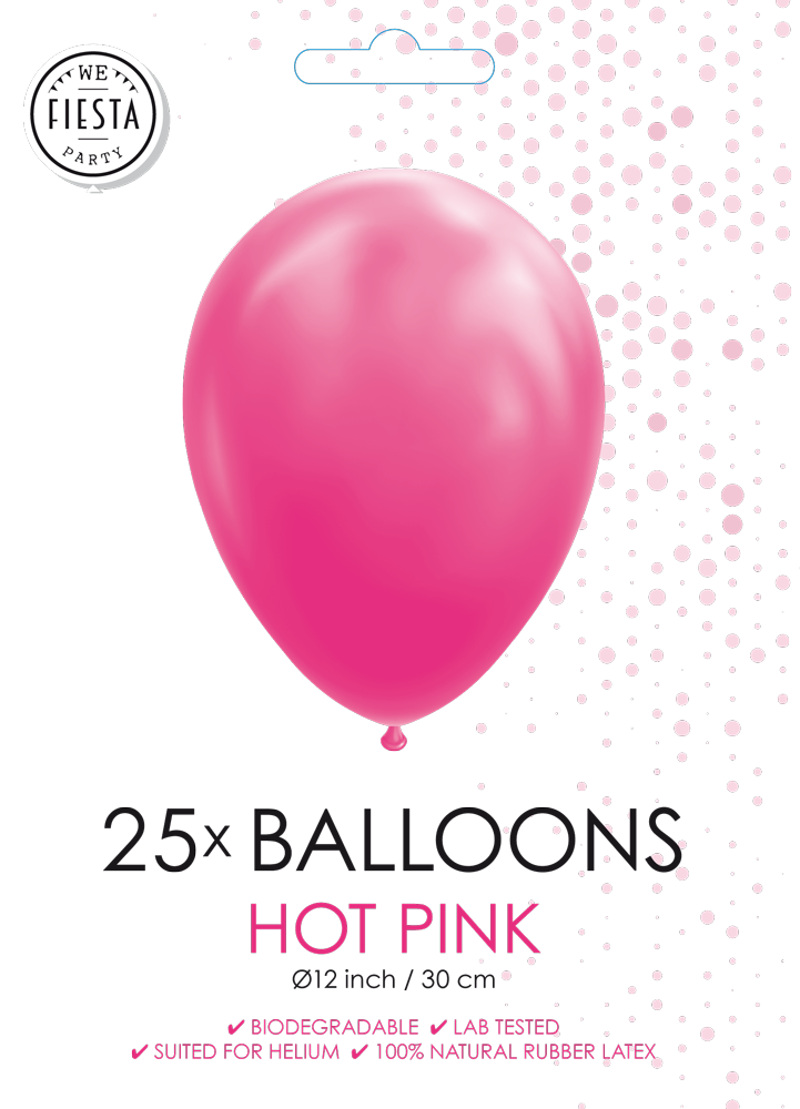 25 Ballonnen 12″ Donker Roze