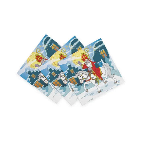 20 3 laags Papieren servetten 33 x 33 cm Sinterklaas