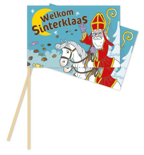 10 Papieren vlaggen 20 x 30 cm Sinterklaas