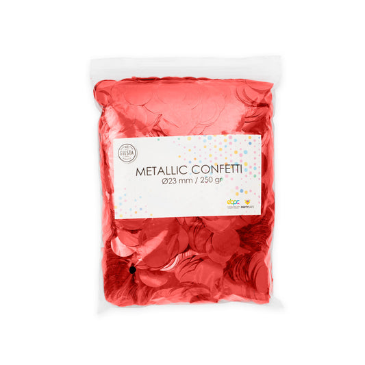 Metallic Confetti Rood XL - 23mm 250gr