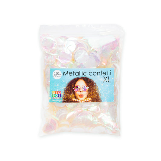 Metallic Confetti Iriserent XL - 23mm 250gr