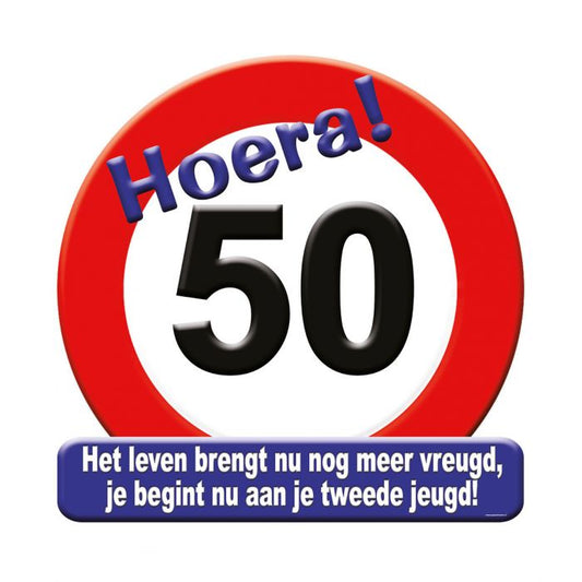 Huldeschild Verkeersbord - 50 jaar