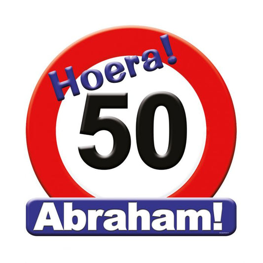 Huldeschild Verkeersbord - 50 jaar, abraham