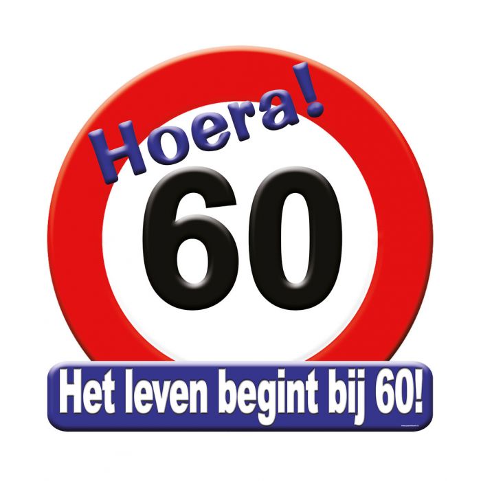 Huldeschild Verkeersbord - 60 jaar