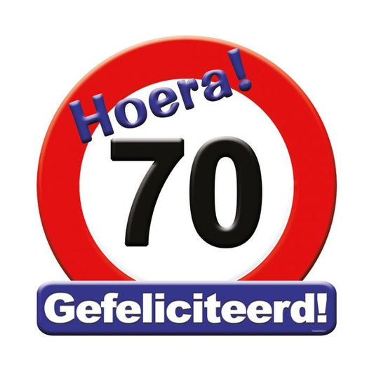 Huldeschild Verkeersbord - 70 jaar