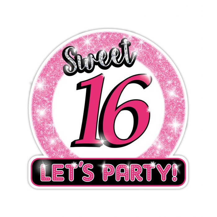 Huldeschild Verkeersbord - Sweet 16