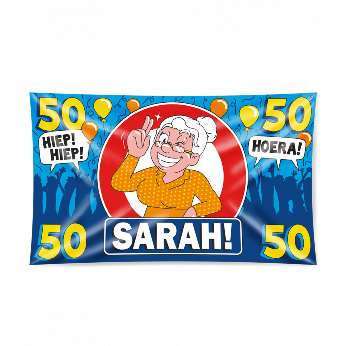 XXL Gevalvlag - 50 Jaar Sarah