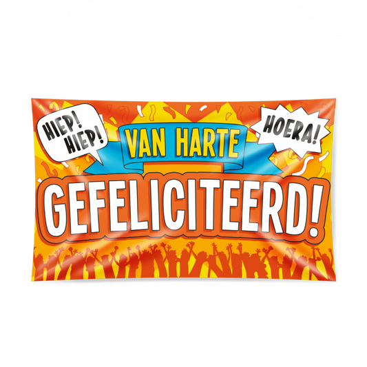 XXL Gevalvlag - Van harte gefeliciteerd!