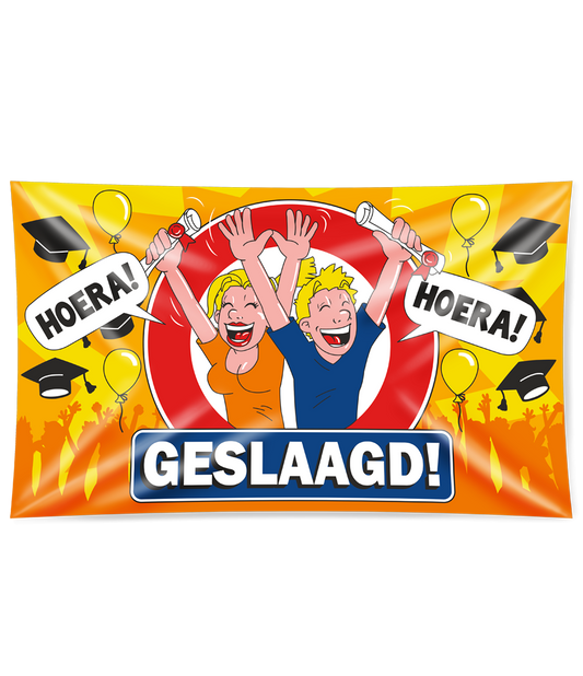 XXL Gevel vlag - Geslaagd