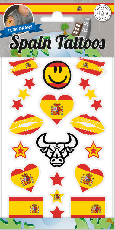 12x Plak Tattoo Spanje