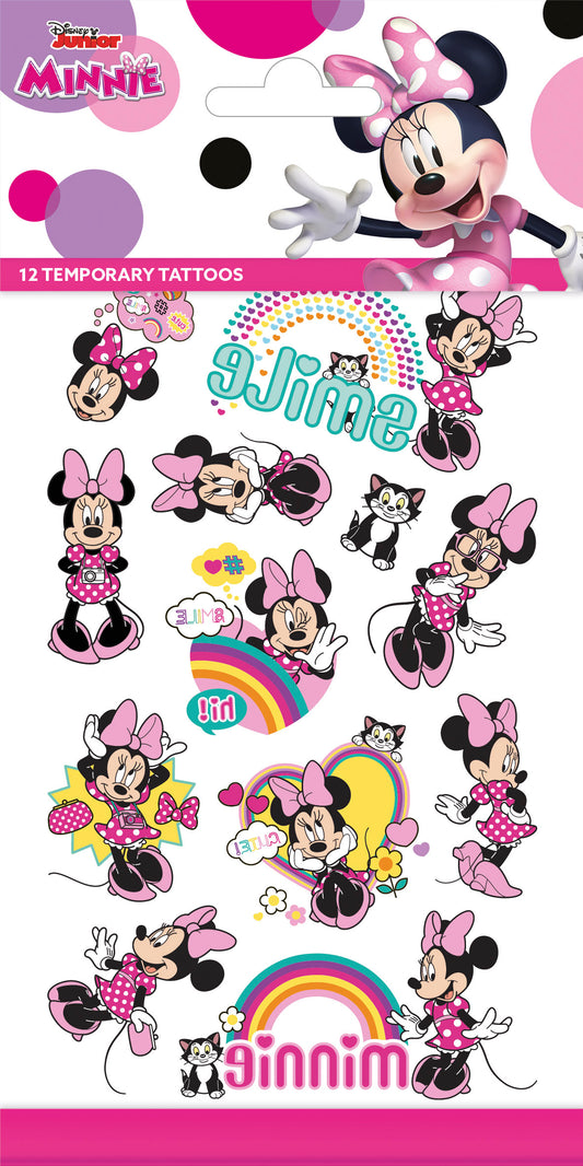 12x Plak Tattoos Disney Minnie Mouse